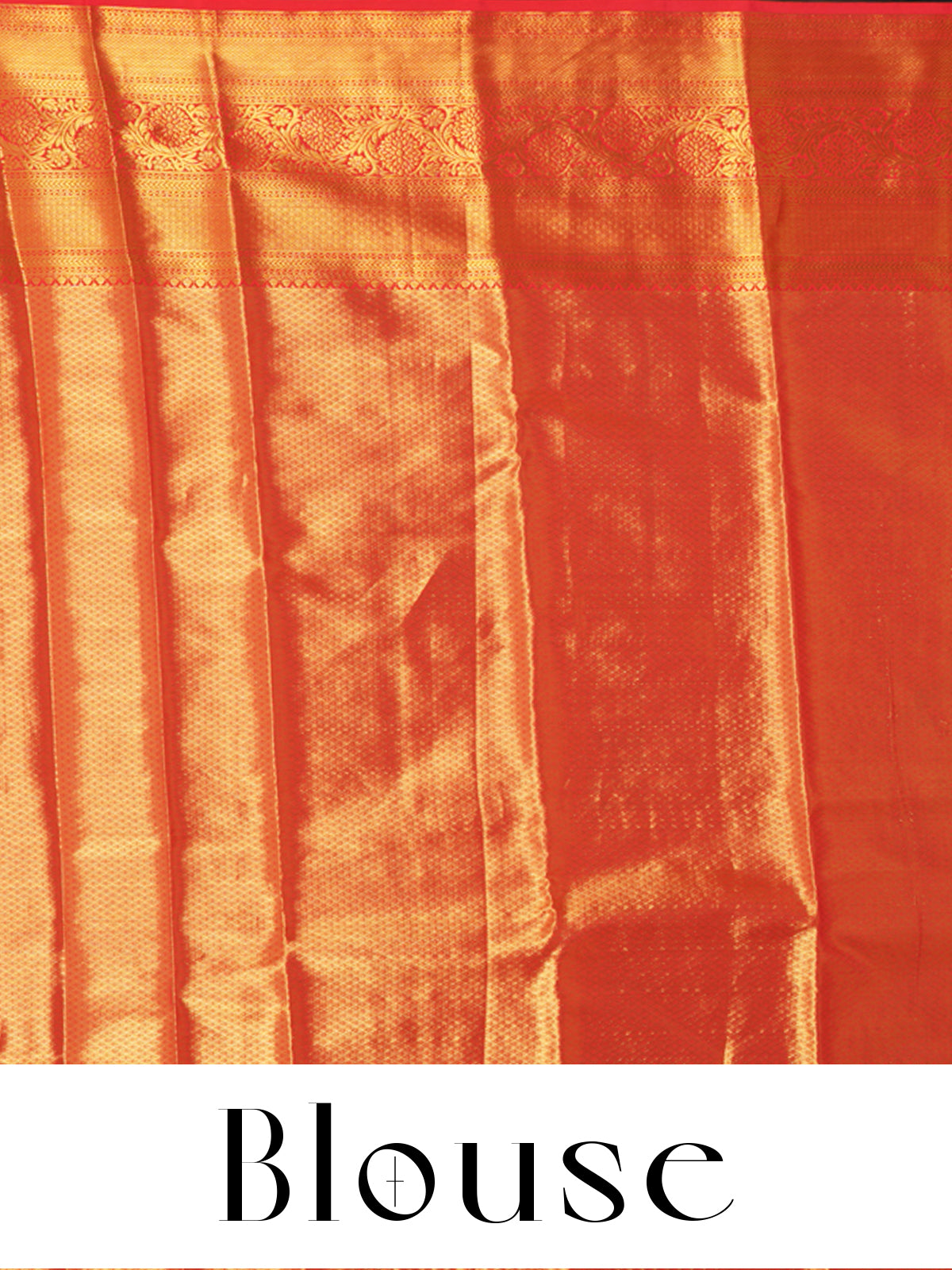 Vibrant Orange Kanchipuram Silk Saree with All-Over Brocade