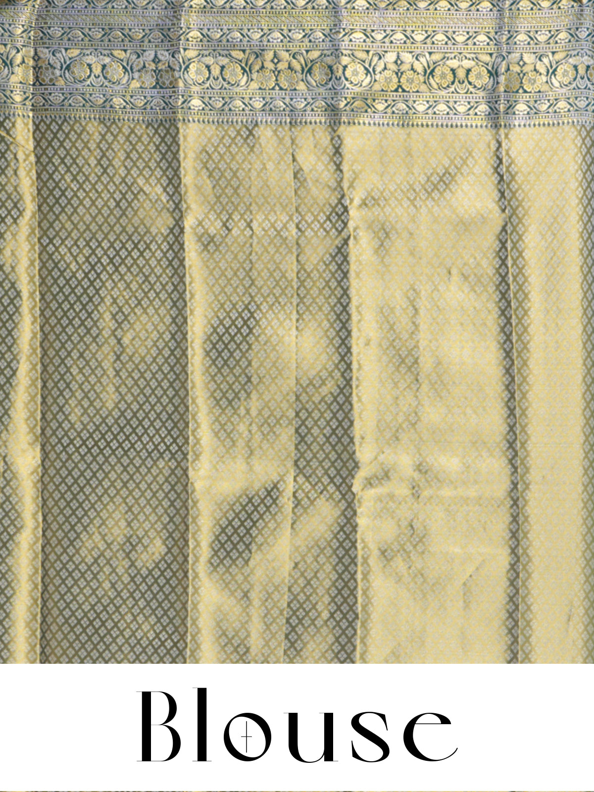 Olive Green and Antique gold Kanchipuram Gold  Silk Saree