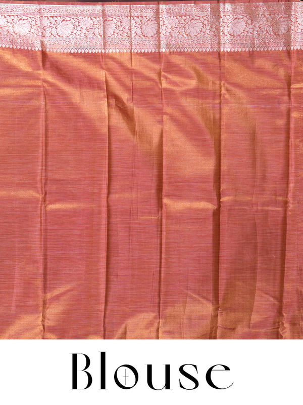 copper Brown Semi Silk Saree