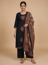 Black with Beige and Red Dupatta Ready Made Salwar Suit