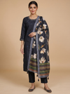 Navy Blue with Multicolor Floral Dupatta Ready Made Salwar Suit