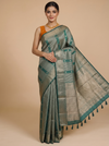 Emerald Green with Antique Gold - Semi Tussar Saree