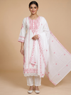 Off-White with Pink Dupatta Ready Made Salwar Suit