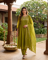 Olive Green Anarkali Set