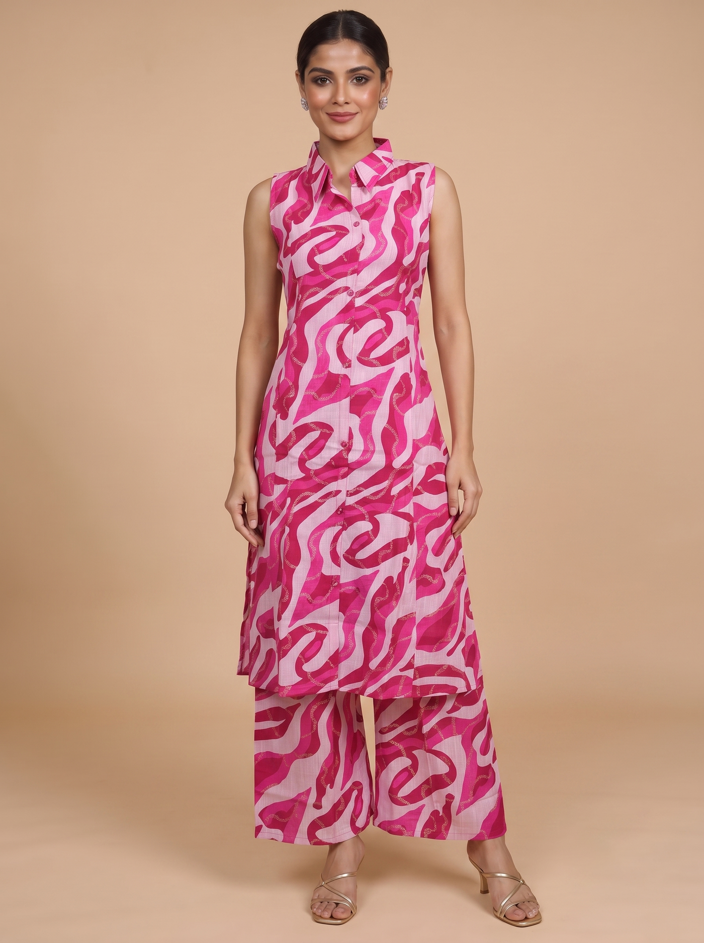 Pink Cotton Co-ord Set