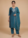 Teal Blue with Dupatta Ready Made Salwar Suit