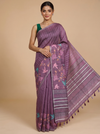 Mauve with Matching Pallu - Semi Tussar Saree