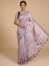 Pastel Mauve with Multicolor Munthi  Dola Silk Saree
