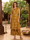 Mustard Yellow Cotton Batik Print Co-ord Set