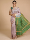 Pastel Pink with Green Munthi Vaalai Naar Pattu Saree