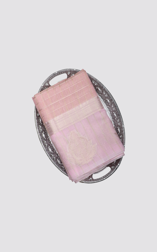 Pink Fancy Cotton Saree