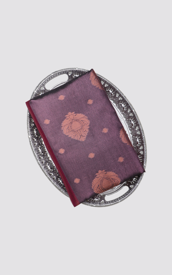 Pastel Purple and Pink Softy Silk Saree