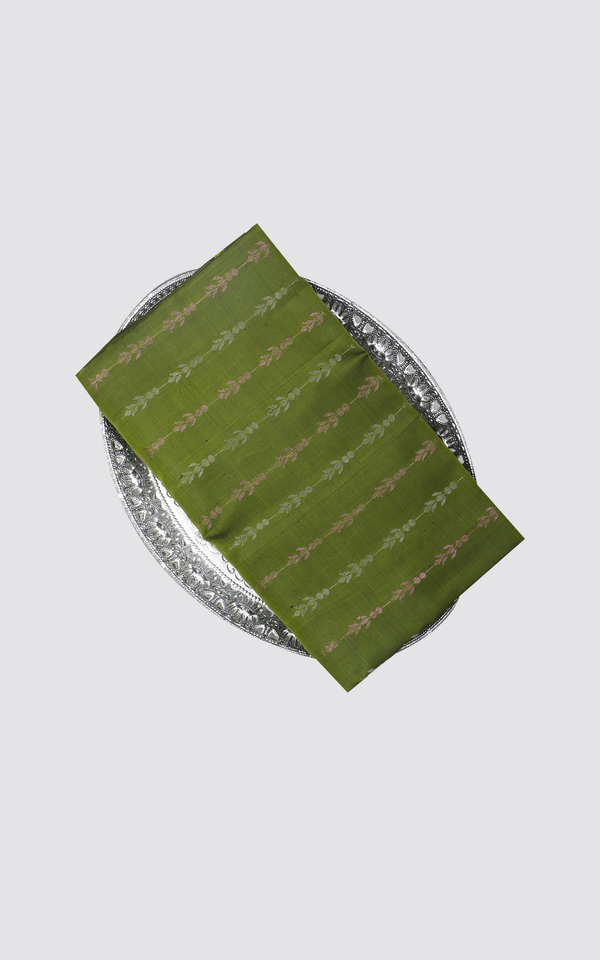 Mehendi Green Pure Soft Silk Saree