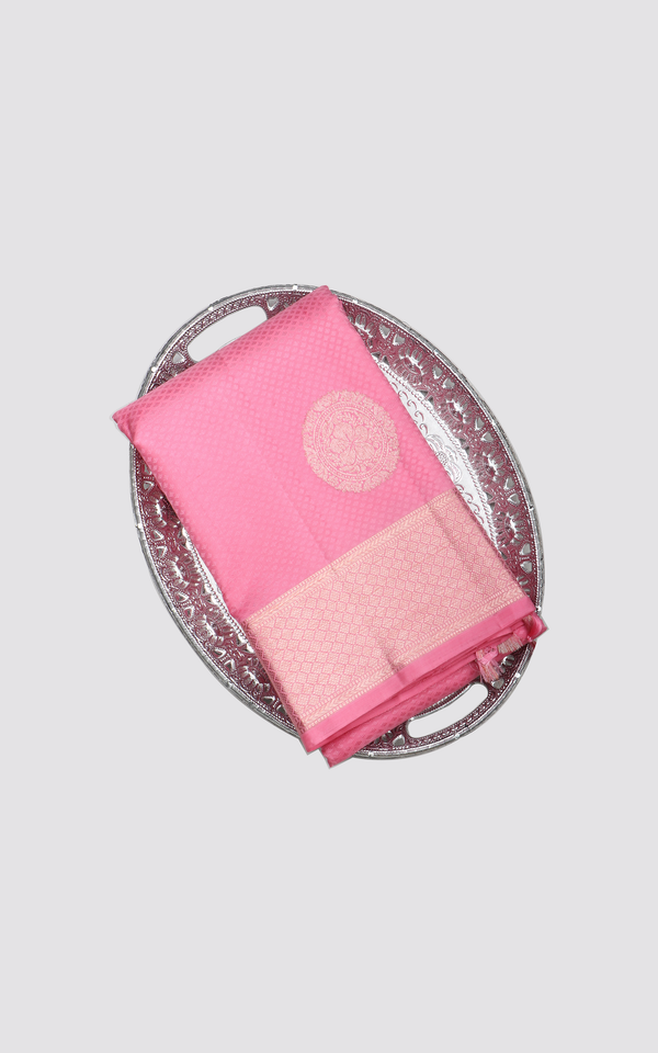 Pink Pure Silk Saree