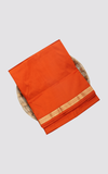 Orange 9 Yards Pure Silk Saree