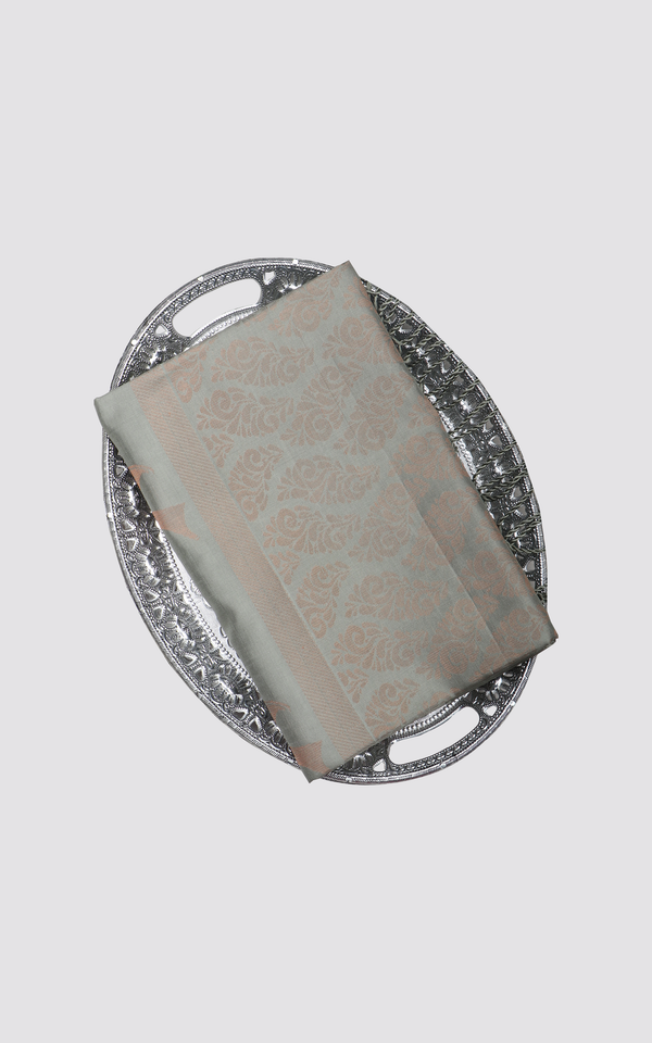Grey Pure Soft Silk Saree