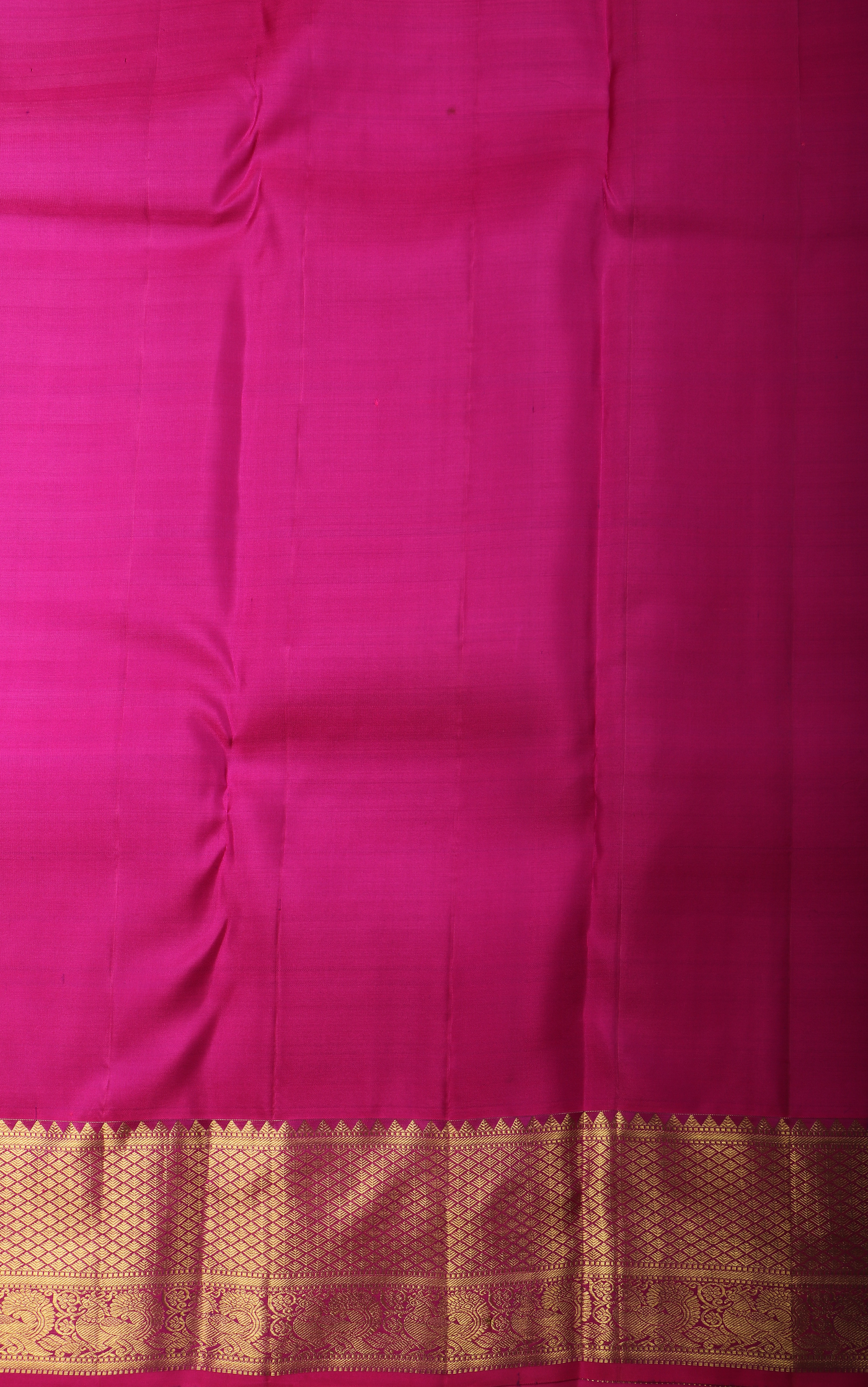 Pure Kanjivaram Silk Saree Brown and Pink with allover Zari Checks & Zari Buttas and Zari Woven Border