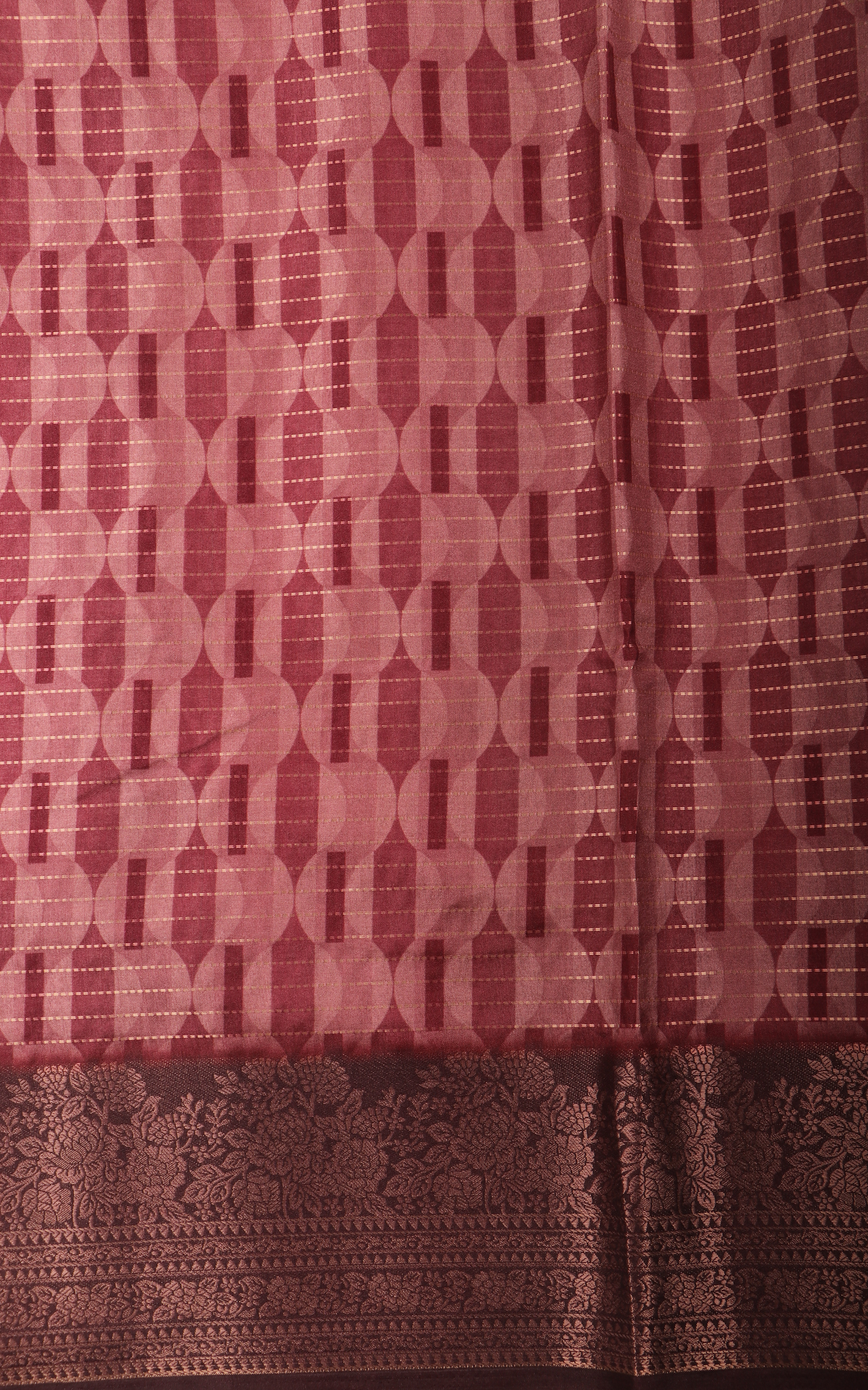 Light Mauve Semi Tussar Saree with Digital Prints