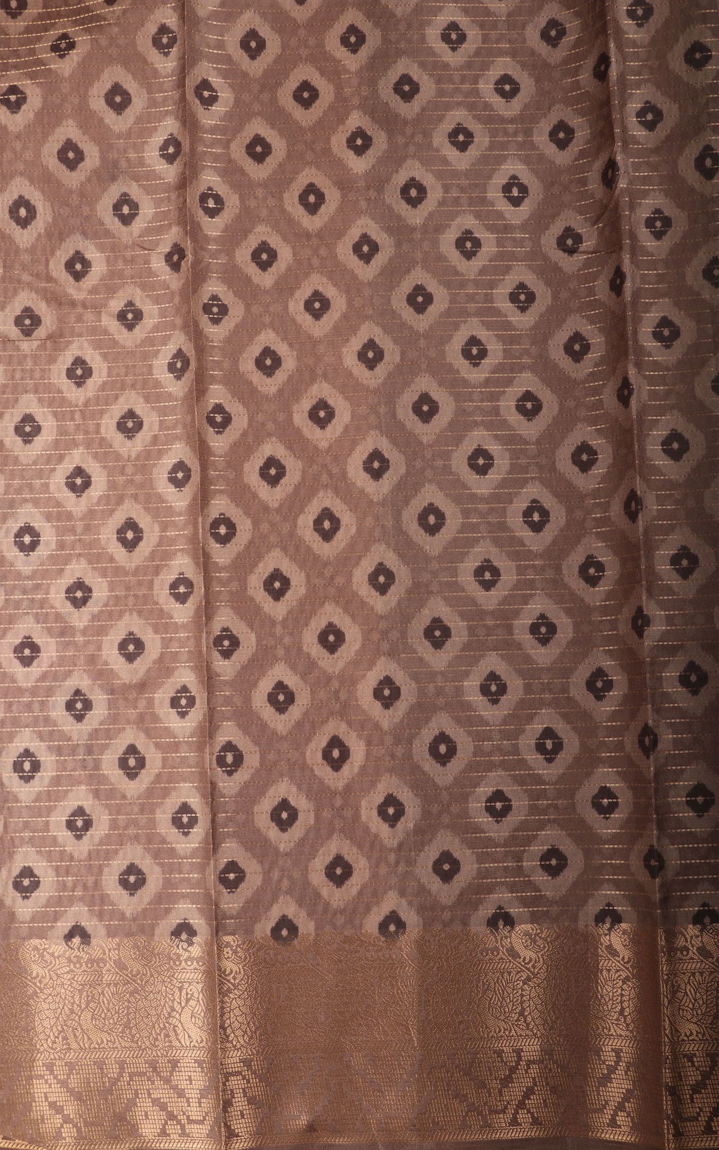 Beige Semi Tussar Saree with Digital Prints