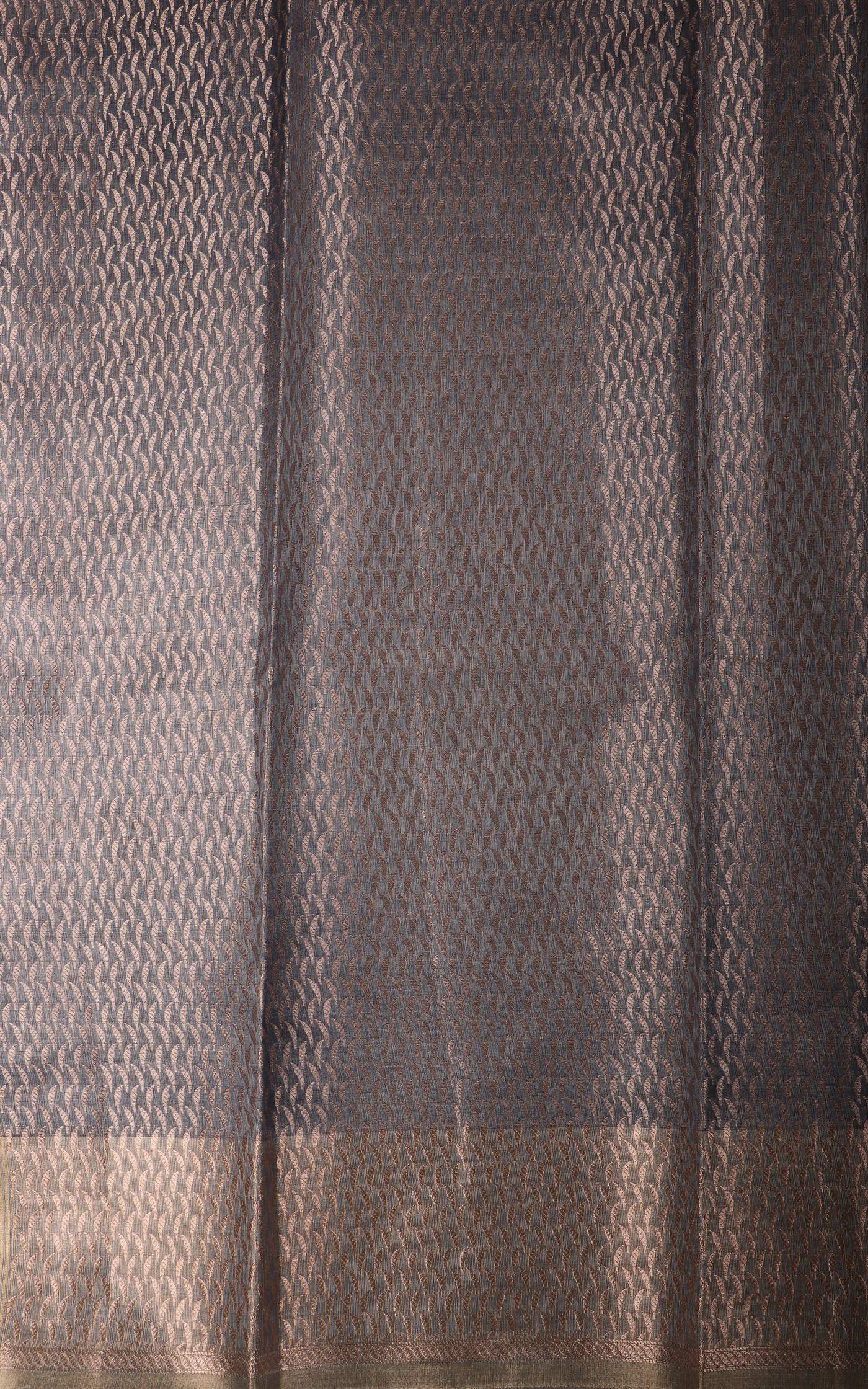 Bluish Grey Fancy Cotton Saree with Zari Woven Buttas