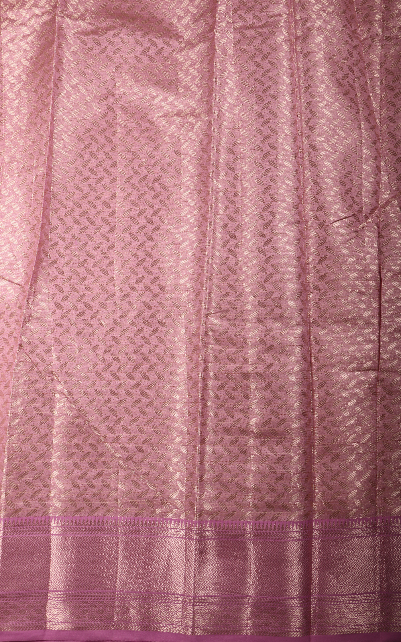 Orange and Pink Fancy Cotton Saree with Zari Waves