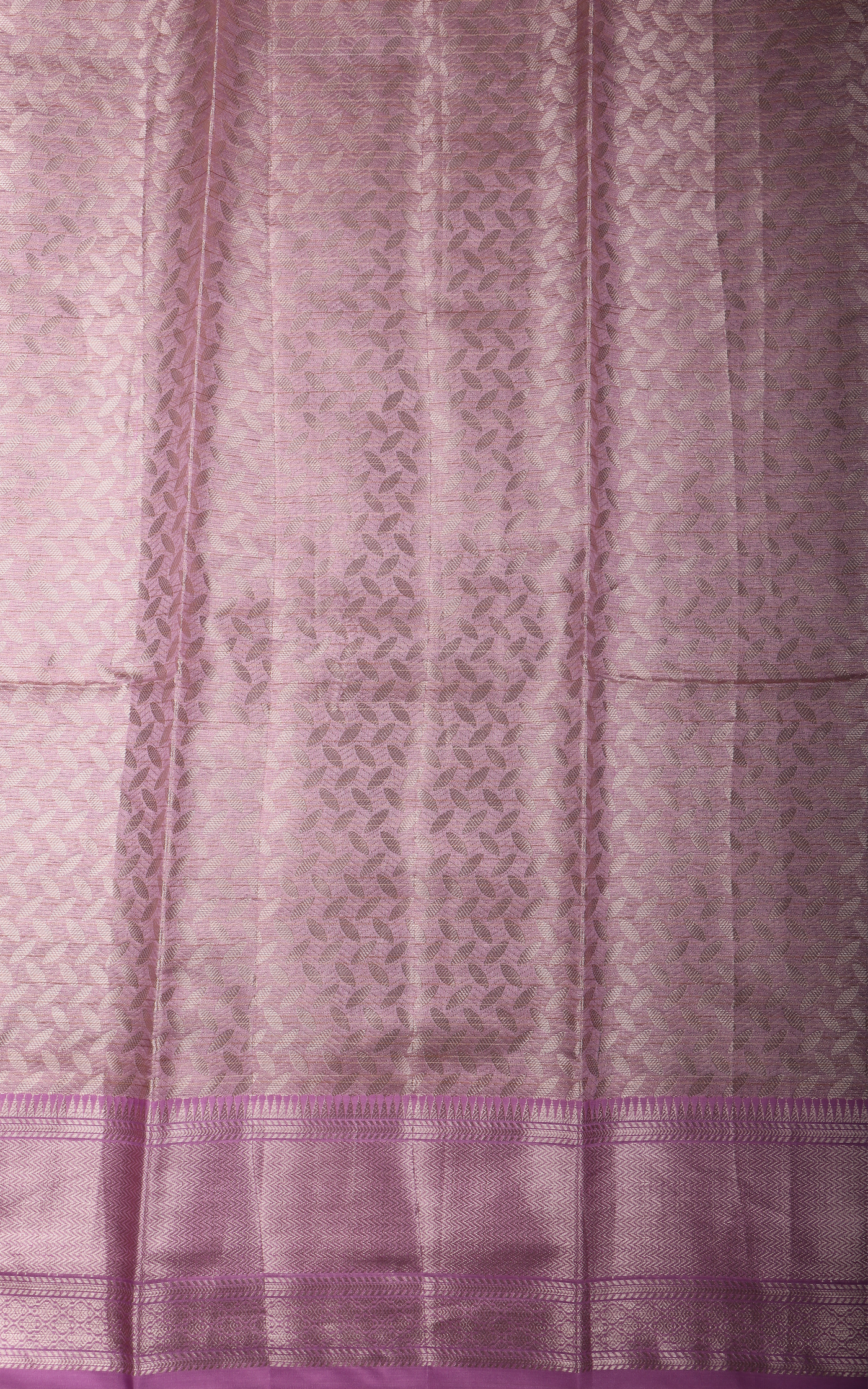 Elephant Grey and Pink Fancy Cotton Saree with Zari Waves