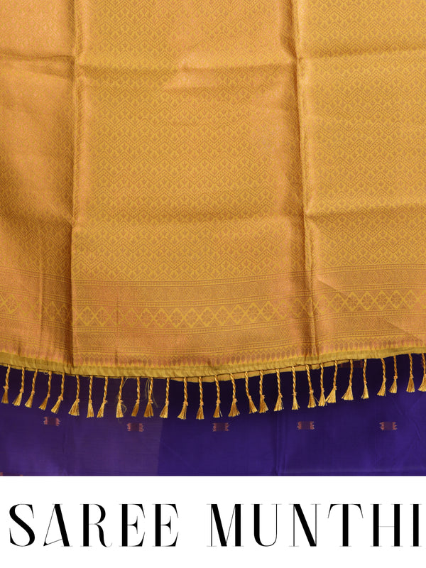 Purple Semi Silk Saree