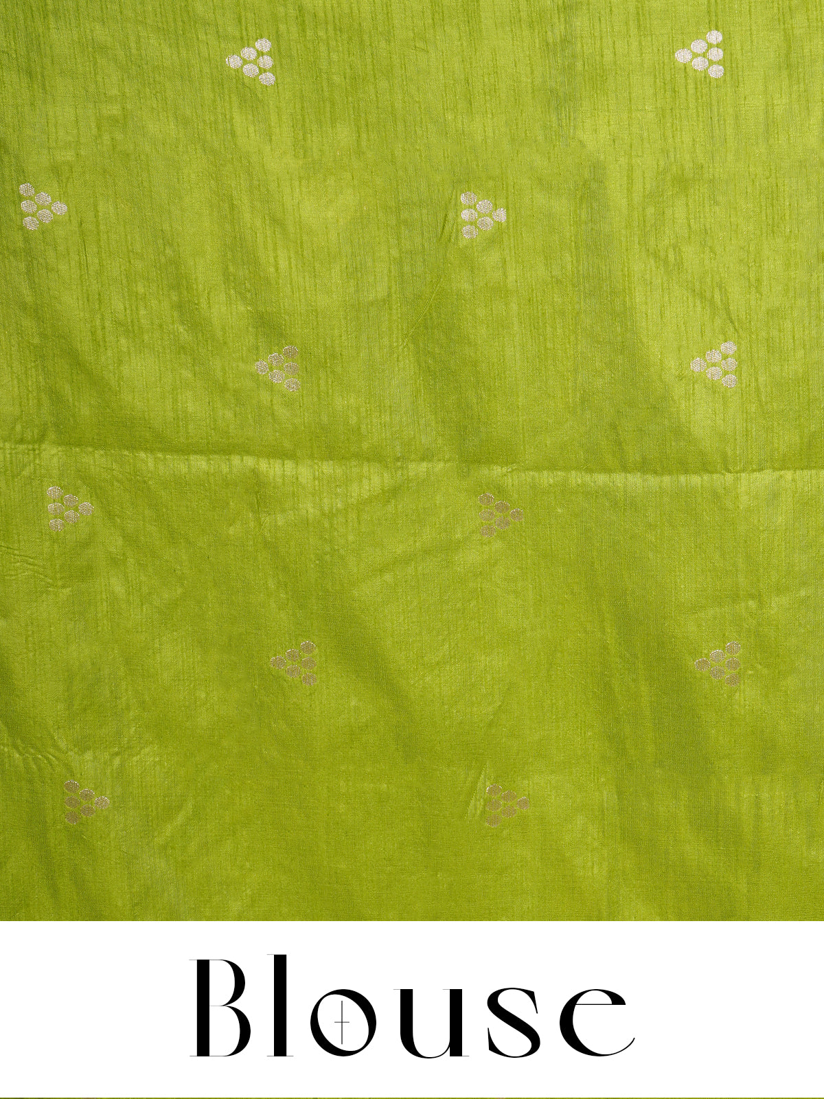 Lime Green with Gold - Semi Tussar Saree